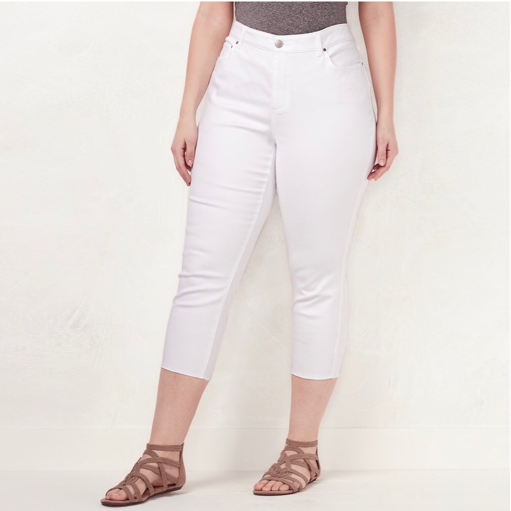 LC Lauren Conrad Plus Size Capri Skinny Jeans 16 W